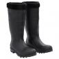 Preview: ARDEBO.de - Gummistiefel mit Herausnehmbarem Innenfutter Schwarz Gr. 43 PVC