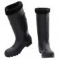 Preview: Gummistiefel mit Herausnehmbarem Innenfutter Schwarz Gr. 43 PVC