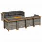 Preview: 8-tlg. Garten-Sofagarnitur mit Kissen Grau Poly Rattan