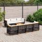 Preview: ARDEBO.de - 8-tlg. Garten-Sofagarnitur mit Kissen Schwarz Poly Rattan