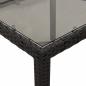 Preview: 11-tlg. Garten-Essgruppe mit Kissen Schwarz Poly Rattan Glas