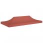 Preview: ARDEBO.de - Partyzelt-Dach 6x3 m Terrakotta-Rot 270 g/m²