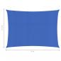 Preview: Sonnensegel 160 g/m² Blau 2,5x4 m HDPE