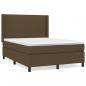 Preview: Boxspringbett mit Matratze Dunkelbraun 140x190 cm Stoff