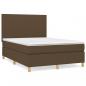 Preview: Boxspringbett mit Matratze Dunkelbraun 140x190 cm Stoff