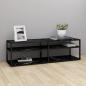 Preview: ARDEBO.de - TV-Schrank Schwarz Marmor-Optik 140x40x40,5 cm Hartglas