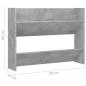 Preview: Wand-Schuhschrank Betongrau 80x18x60 cm Holzwerkstoff