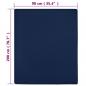 Preview: Spannbettlaken 2 Stk. Jersey Marineblau 90x200 cm Baumwolle