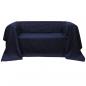 Preview: ARDEBO.de - Micro-Suede Sofaüberwurf Tagesdecke Marineblau 270 x 350 cm