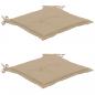 Preview: Gartenstuhl-Kissen 2 Stk. Beige 50x50x3 cm Oxford-Gewebe