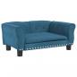 Preview: Hundebett Blau 70x45x30 cm Samt