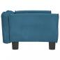 Preview: Hundebett Blau 70x45x30 cm Samt