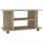 Preview: TV-Schrank mit Rollen Sonoma-Eiche 80x40x45 cm Holzwerkstoff