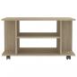 Preview: TV-Schrank mit Rollen Sonoma-Eiche 80x40x45 cm Holzwerkstoff