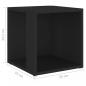 Preview: Beistelltisch Schwarz 33x33x34,5 cm Holzwerkstoff