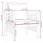 Preview: Gartensessel mit Dunkelgrauen Kissen 2 Stk. Massivholz Akazie 