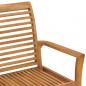 Preview: Gartenbank mit Schwarzer Auflage 112 cm Massivholz Teak 