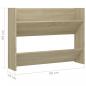 Preview: Wand-Schuhschrank Sonoma-Eiche 80x18x60 cm Holzwerkstoff