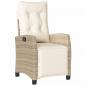 Preview: 9-tlg. Garten-Essgruppe mit Kissen Beige Poly Rattan