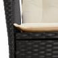 Preview: 7-tlg. Garten-Essgruppe mit Kissen Schwarz Poly Rattan