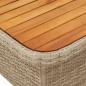 Preview: 5-tlg. Garten-Essgruppe mit Kissen Beige Poly Rattan