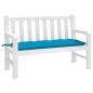 Preview: ARDEBO.de - Gartenbank-Auflage Hellblau 120x50x7 cm Oxford-Gewebe