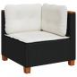 Preview: Garten-Ecksofa mit Kissen Schwarz Poly Rattan