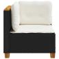 Preview: Garten-Ecksofa mit Kissen Schwarz Poly Rattan