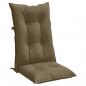 Preview: Hochlehner-Auflagen 4 Stk. Melange Taupe 120x50x7 cm Stoff