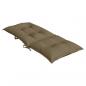 Preview: Hochlehner-Auflagen 4 Stk. Melange Taupe 120x50x7 cm Stoff