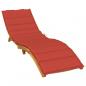 Preview: ARDEBO.de - Sonnenliegen-Auflage Melange Rot 200x70x4 cm Stoff