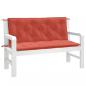 Preview: ARDEBO.de - Gartenbank-Auflagen 2 Stk. Melange Rot 120x50x7 cm Stoff