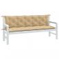 Preview: ARDEBO.de - Gartenbank-Auflagen 2 Stk. Melange Beige 180x50x7 cm Stoff