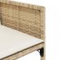 Preview: 11-tlg. Garten-Essgruppe mit Kissen Beige Poly Rattan