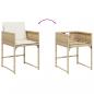 Preview: 13-tlg. Garten-Essgruppe mit Kissen Beige Poly Rattan