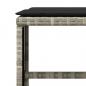 Preview: Gartenhocker mit Kissen 4 Stk. Hellgrau 40x40x35 cm Poly Rattan