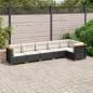 Preview: ARDEBO.de - 6-tlg. Garten-Sofagarnitur mit Kissen Schwarz Poly Rattan