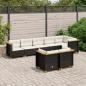 Preview: ARDEBO.de - 8-tlg. Garten-Sofagarnitur mit Kissen Schwarz Poly Rattan