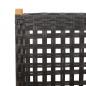 Preview: Gartenstuhl Verstellbar 4 Stk. Schwarz Poly Rattan Massivholz