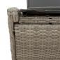 Preview: Doppel-Sonnenliege mit Kissen Hellgrau Poly Rattan