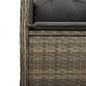 Preview: Outdoor-Lehnstühle 2 Stk. mit Tisch Grau Poly Rattan