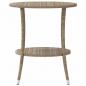 Preview: Gartensessel 2 Stk. Verstellbar mit Tisch Beige Poly Rattan