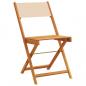 Preview: 3-tlg. Bistro-Set Beige Stoff und Massivholz