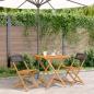 Preview: ARDEBO.de - 3-tlg. Bistro-Set Schwarz Poly Rattan und Massivholz