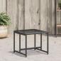 Preview: ARDEBO.de - Gartenhocker 4 Stk. Schwarz Poly Rattan