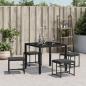 Preview: Gartenhocker mit Kissen 4 Stk. Schwarz Stahl und Textilene