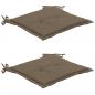 Preview: Gartenstuhl-Kissen 2 Stk. Taupe 50x50x3 cm Oxford-Gewebe