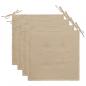 Preview: Gartenstuhl-Kissen 4 Stk. Beige 40x40x3 cm Oxford-Gewebe