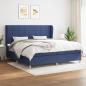 Preview: ARDEBO.de - Boxspringbett mit Matratze Blau 200x200 cm Stoff