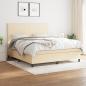 Preview: ARDEBO.de - Boxspringbett mit Matratze Creme 180x200 cm Stoff